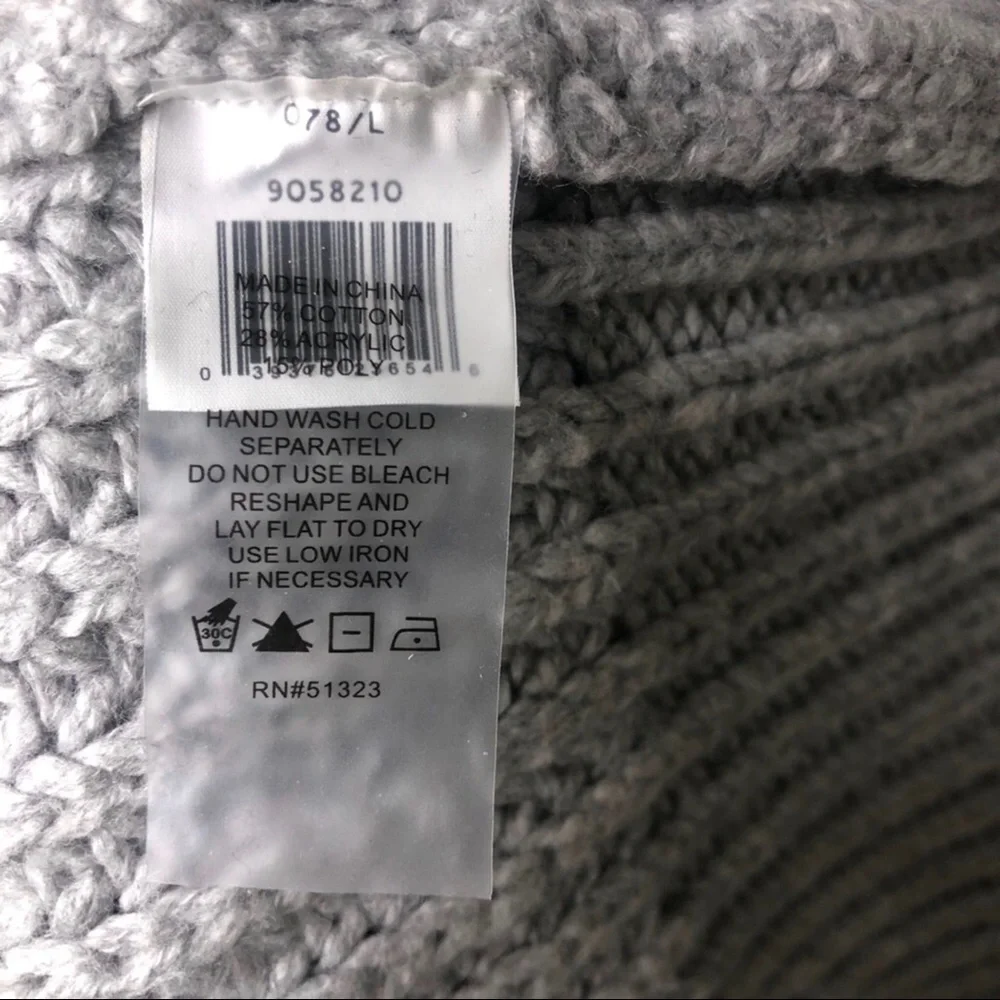 Vince Camuto Pointelle Sweater Open Knit Gray Size Large Pullover Style 5653133